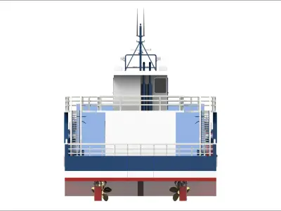 Landing Craft Unit  Low-poly 3D model
