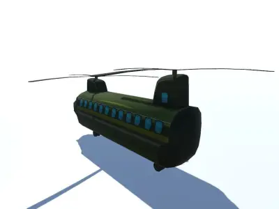 Low Poly Military Helicopter Free low-poly 3D model