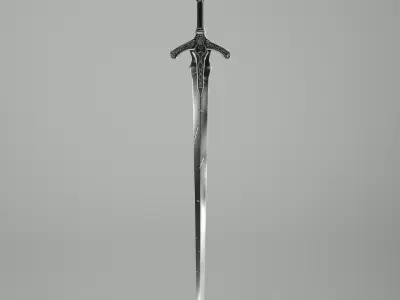 High detailed Sword Game ready  Low-poly 3D model