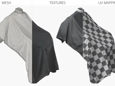  Hair Cutting Cape Waterproof Black 