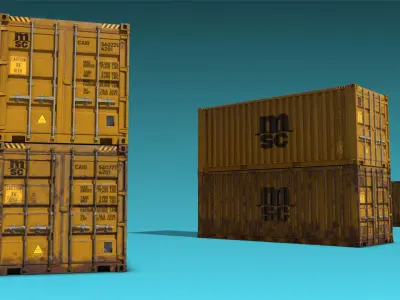 Shipping Container 06 Low-poly 3D model