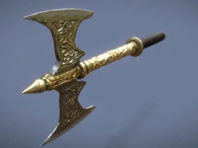 Axe of ancient Fate Low-poly 3D model