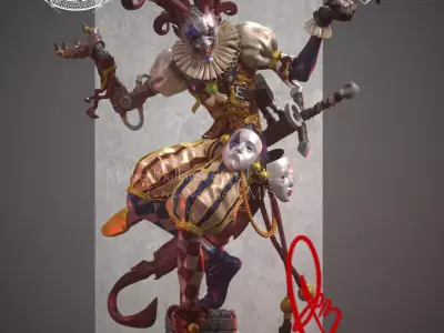 HARLEQUIN OF HORROR BY CREATIVE GEEK MB  3D print model