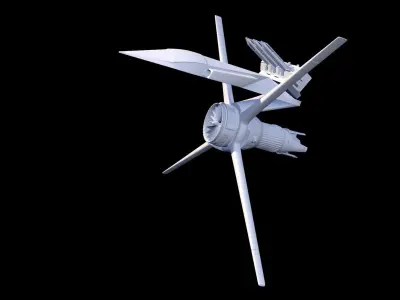 Jet Engine Powered Stealth Fighter Aircraft 3D Model 3D model