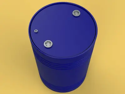 STANDARD FUEL OIL STEEL DRUM 200L 208 L LITERS 55 GALLONS BARREL 3D model