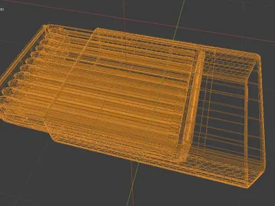 matches matchbox with inside Low-poly 3D model