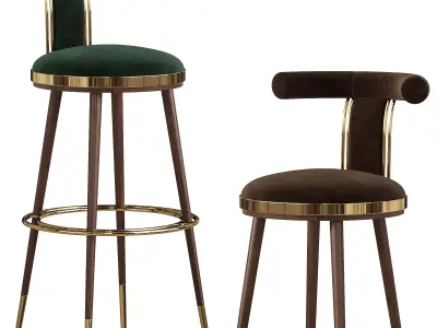 Moris Bar Chair  3D model