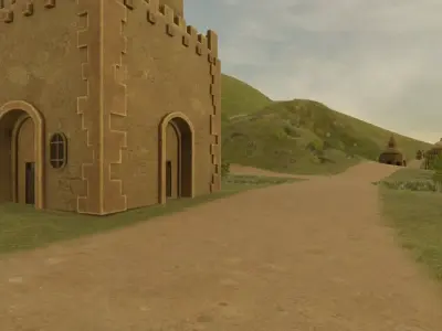 Majestic Hillside Palace Complex 3D model