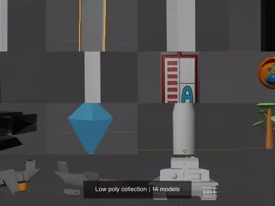Low poly collection sword 3D Model Pack purchase