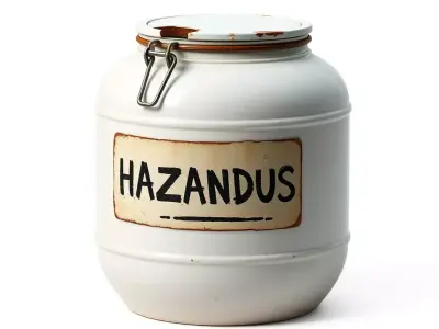 Vintage Industrial HAZANDUS Storage Canister Low-poly 3D model