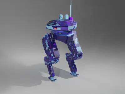 Low-Poly Mech star wars at - at Free low-poly 3D model