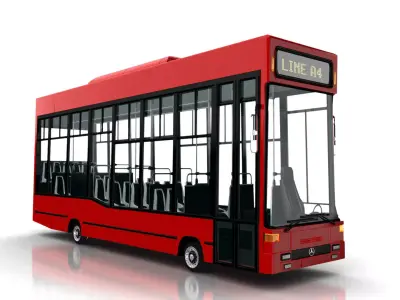 Bus cartoon style 3D model 3D model