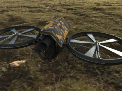 Security Drone Low-poly 3D model purchase