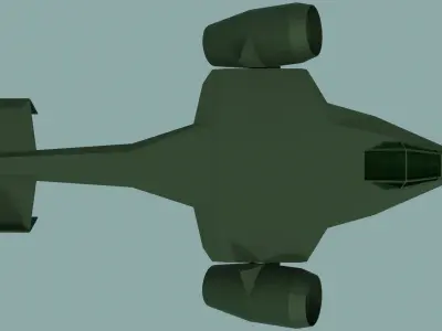 Combat VTOL Guppy Free low-poly 3D model