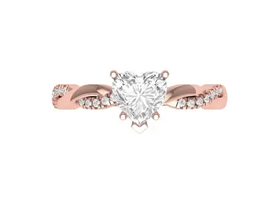  Heart Infinity Ring 3D print model