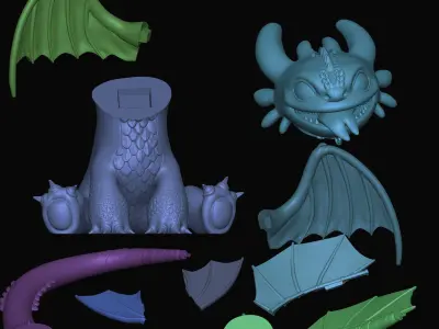 TOOTHLESS CUTE BABY NIGHT FURY 3D print model