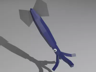 Squid Axe Free low-poly 3D model