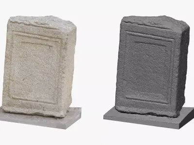 Medieval Stone Block Piece 3D model