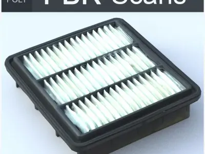 Wix Air Filter Low Poly Low-poly 3D model