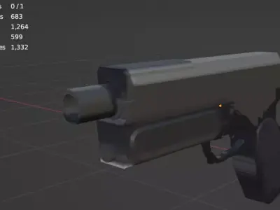 Sci fi guns Free low-poly 3D model