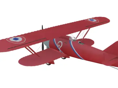 Breguet XIX Point D Interrogation Low-poly 3D model