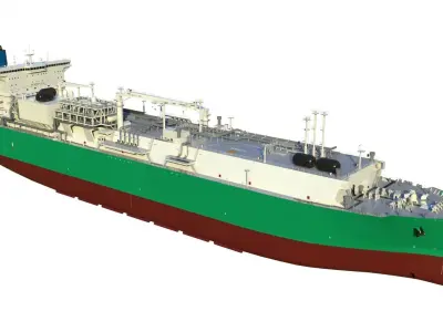 LNG terminal  FSRU 3D model