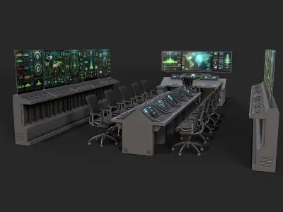 Control Desk Collection 3D Model Pack
