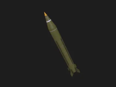 scud missile lowpoly Low-poly 3D model