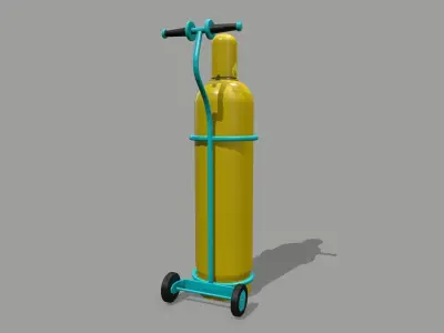 gas cylinder Low-poly 3D model 11