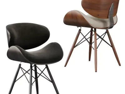 Chair OSSA czarne 3D model