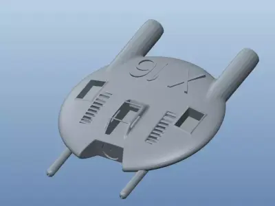 Simple spaceship x16 Free 3D model