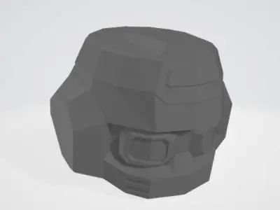 Super Mecha - Mahask of Code Name M4HSK - 3D Print Ready Low-poly 3D model