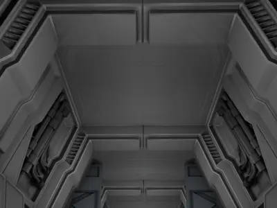 Sci Fi Corridor 3D model 167