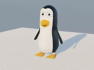 Penguin Free low-poly 3D model