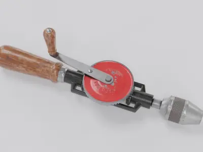 Hand Drill Low-poly 3D model buy