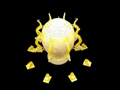 Seismographs Ancient China 3D model