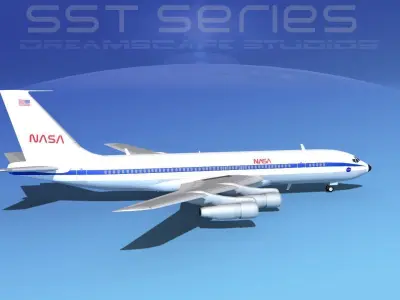 Boeing 707-320 SS NASA 3D model