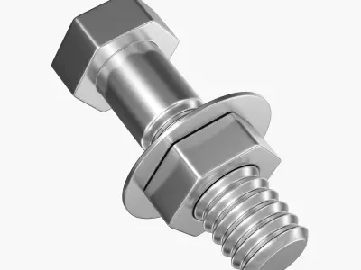 Bolt and Nuts Free low-poly 3D model