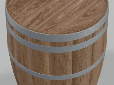 Medium Toasted Firkin Barrel 3D model