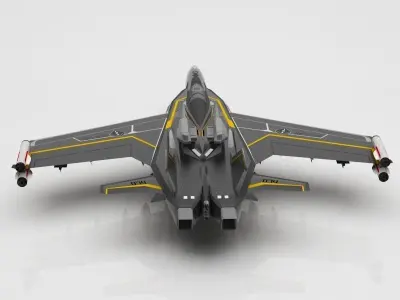 fighter toy jet 3D model