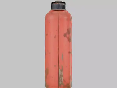 Red Gasoline Canister 3D Model Low-poly 3D model