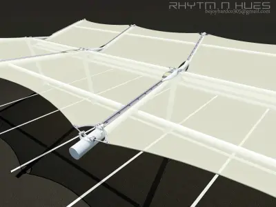Fabric Shade Structure Free 3D model