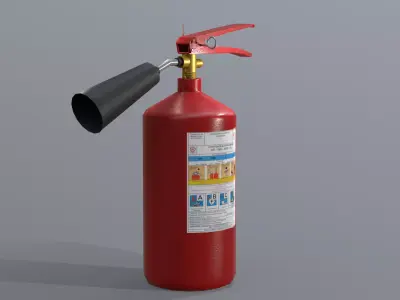 fire extinguisher Low-poly 3D model shop