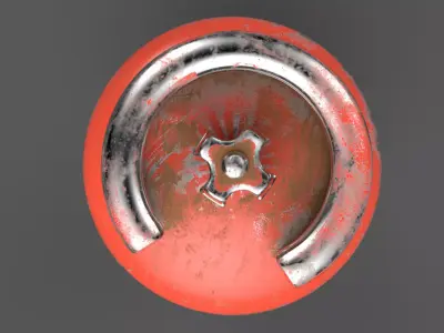 Gas Cylinder Low-poly 3D model 12