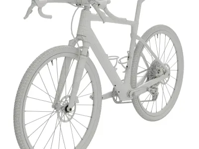 Gravel Road Carbon Bike 700C  3D model