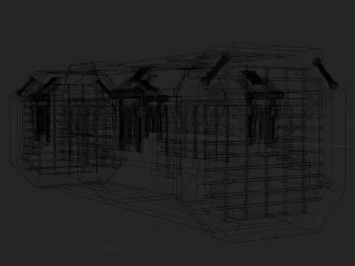 Kyber Crystal Container Imperial Color Scheme Low-poly 3D model