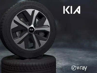 kia car tyre 3D model