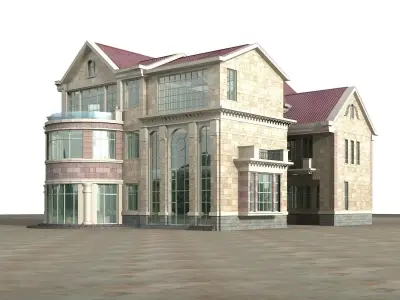 Villa house 3D model 21