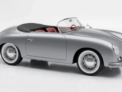 Classic Silver Convertible 3D model
