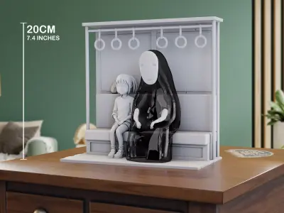 Chihiro x Kaonashi SPIRITED AWAY - STL Ready for 3D Printing 3D print model